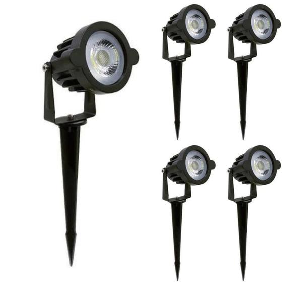 Imagem de Kit 5 Espetos Jardim 5W 6500k B Frio IP65 Bivolt - Galaxy