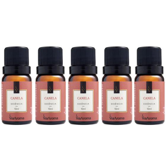 Imagem de Kit 5 Essências Aromatizadoras para Difusor Elétrico 10ml Via Aroma Canela