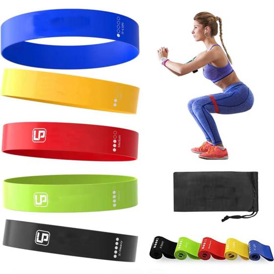 Imagem de Kit 5 Faixa Elastica Mini Band Treino Exercício Funcional Pilates Fisio