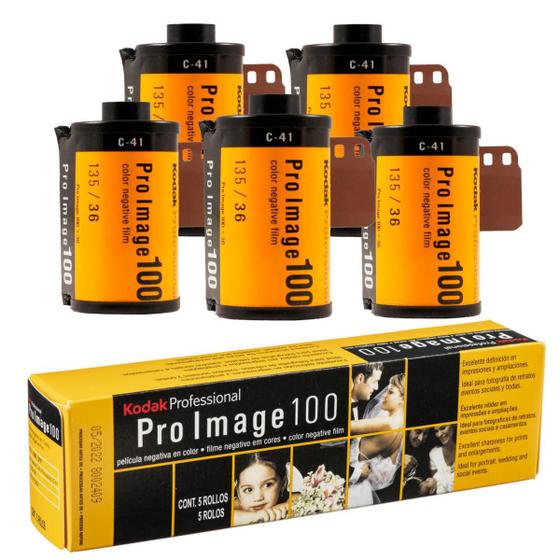 Imagem de Kit 5 Filmes Kodak Pro Image 36 Poses ISO 100 35mm