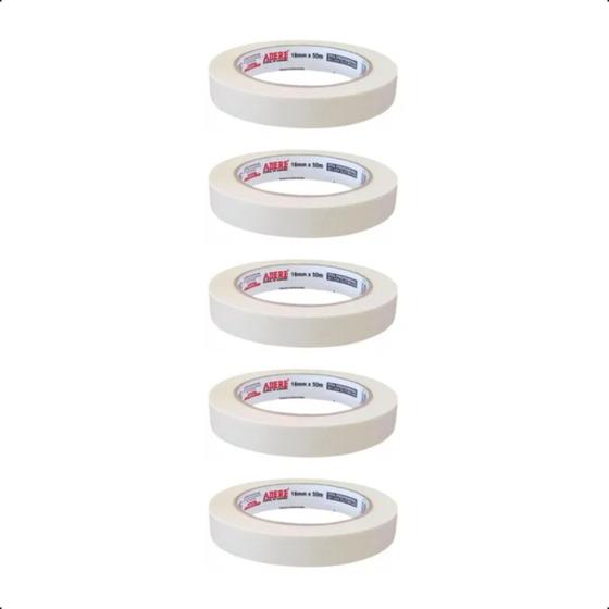 Kit 5 Fita Crepe Uso Geral Adere 423 18X50 Menor preço em Kit 5 Fita Crepe Uso Geral Adere 423 18X50