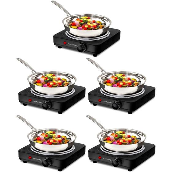 Kit 5 Fogão Elétrico 1 Boca Mesa Portátil Cooktop 127V 220V