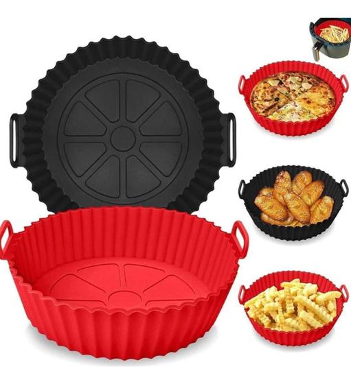 Imagem de Kit 5 Formas Silicone p/ Air Fryer e Micro - Reutilizáveis