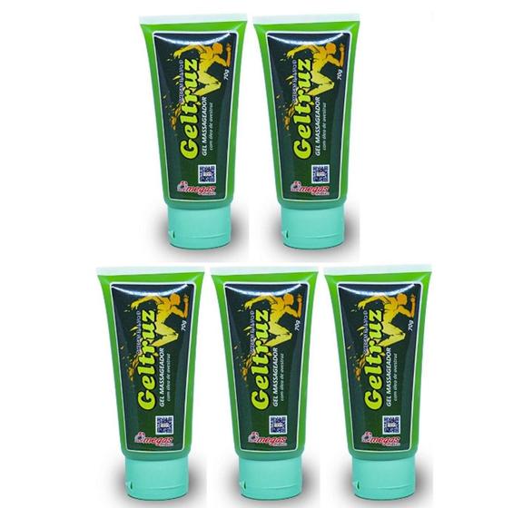 Imagem de Kit 5 Geltruz Gel Massagem Com Oleo De Avestruz