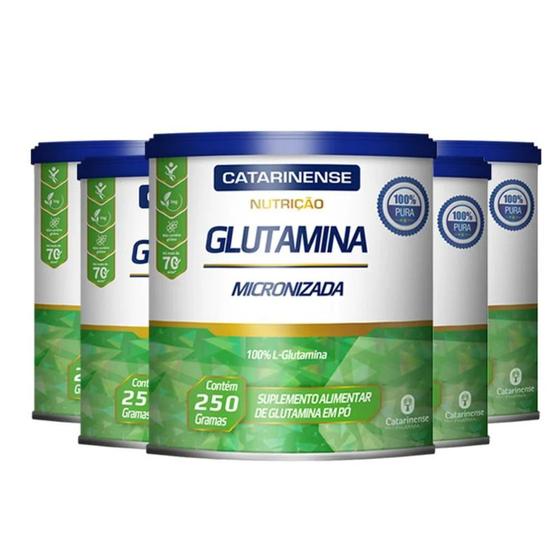 Imagem de Kit 5 Glutamina Micronizada Catarinense 250g