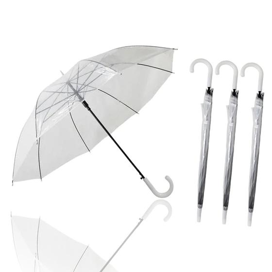 Kit 5 Guarda Chuva Transparente Automático Eventos Decoração 5008 Menor preço em Kit 5 Guarda Chuva Transparente Automático Eventos Decoração 5008
