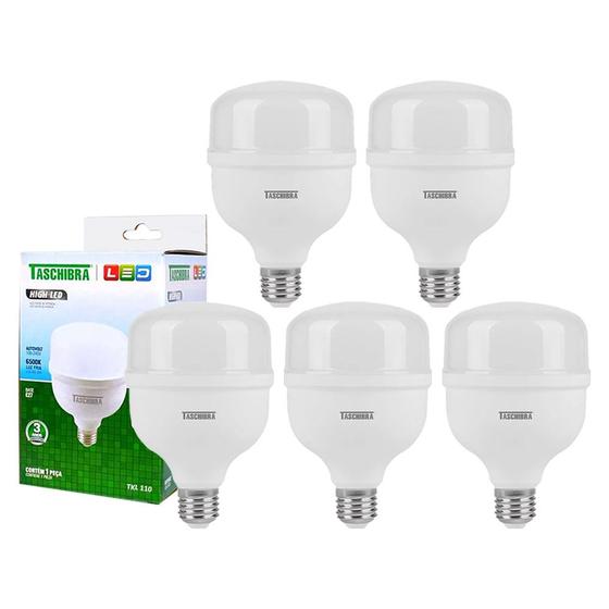 Imagem de Kit 5 Lâmpada High Led 20w Alta Potência 6500k Branco Frio