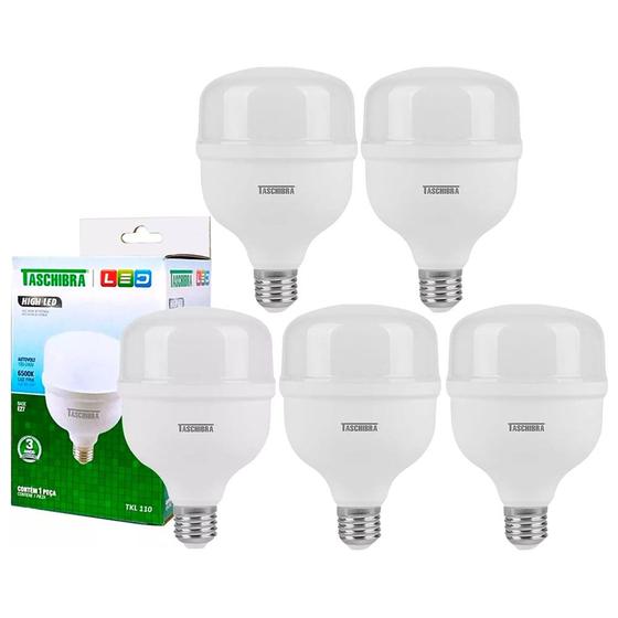 Imagem de Kit 5 Lâmpada High Led 30w Alta Potência 6500k Branco Frio