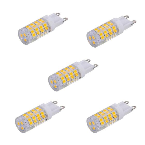 Imagem de Kit 5 Lampada Led G9 4W 220V 2700K Branco Quente Zan30