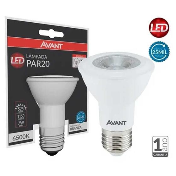 Imagem de KIT 5 Lâmpada Led Par 20 7w Branco Frio 6500k E27 Avant