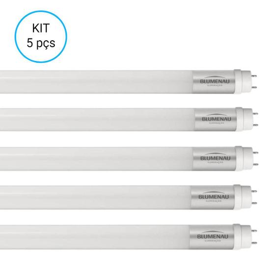 Imagem de KIT 5 LAMPADA TUBULAR LED TUBE T8 18W = 36/40W 1850lm 1200mm 6500K