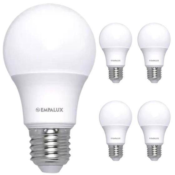 Imagem de Kit 5 Lâmpadas Led 12W E27 Residencial Bivolt Branco Frio