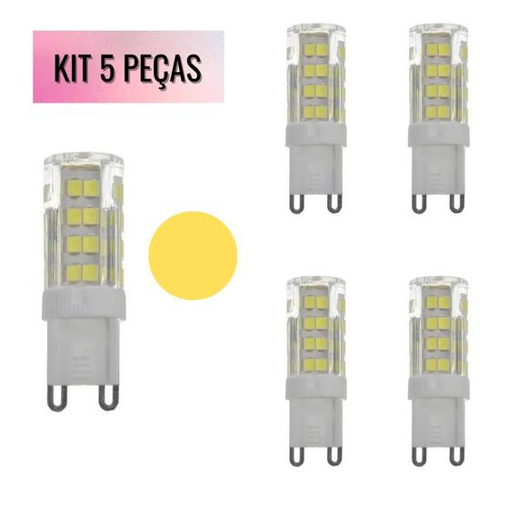 Imagem de KIT 5 Lampadas LED G9 5W Halopim 3500K Branco Quente Bivolt