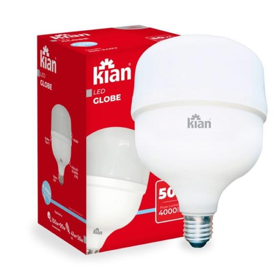 Imagem de Kit 5 Lâmpadas Led Globe 50W Branca Fria E27 Bivolt