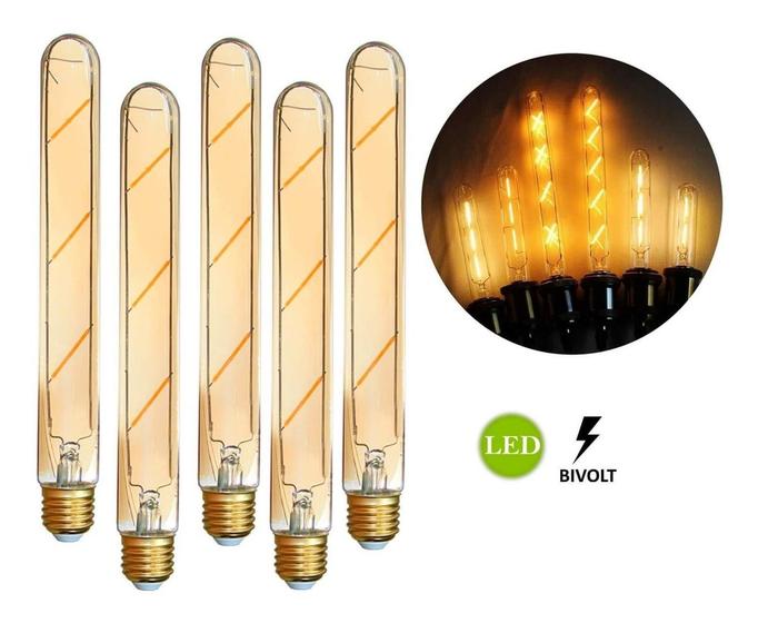 Imagem de Kit 5 Lâmpadas Retrô Led T185 4W Bivolt