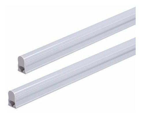 Imagem de Kit 5 Led Tubular Fosca T5 10w 60cm Com Calha Branco Frio Completa