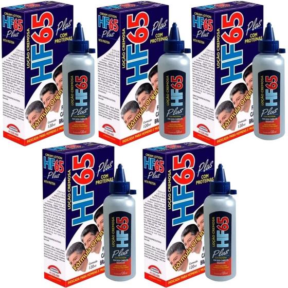 Imagem de Kit 5 Loção Cremosa Hf65 Plus Com Proteínas 120Ml
