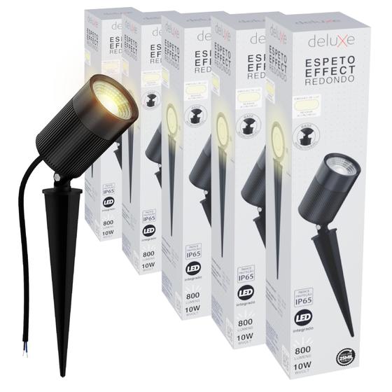 Imagem de KIT 5 Luminária Espeto Jardim Effect Round Avant 10w Lâmpada Led Luz Neutra Bivolt Prova D'Água