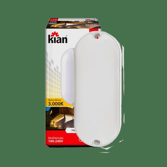 Kit 5 Luminárias Led Tartaruga Oval 18W 3.000K Bivolt Kian