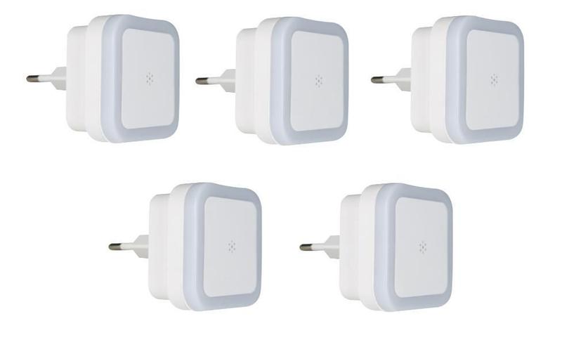 Imagem de Kit 5 Luz Noturna Abajour Led Tomadasensor Acende Automático
