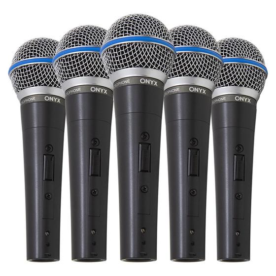 Imagem de Kit 5 Microfones Dinâmico com Fio TK 58C Onyx