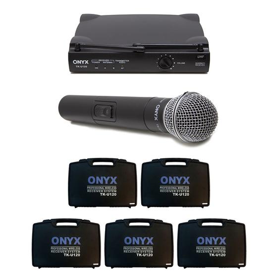 Imagem de Kit 5 Microfones sem Fio TK U120 UHF Onyx