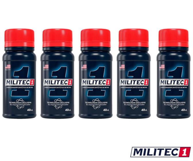 Kit 5 Militec 1 Condicionador De Metais Para Motos - Original 40ML Menor preço em Kit 5 Militec 1 Condicionador De Metais Para Motos - Original 40ML