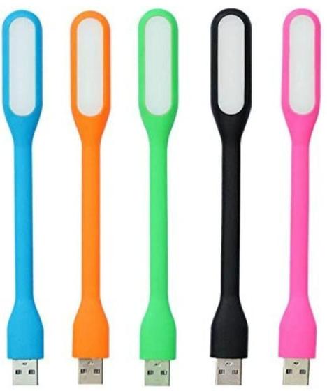 Imagem de Kit 5 Mini Luminária Flexível Usb Notebook Portátil