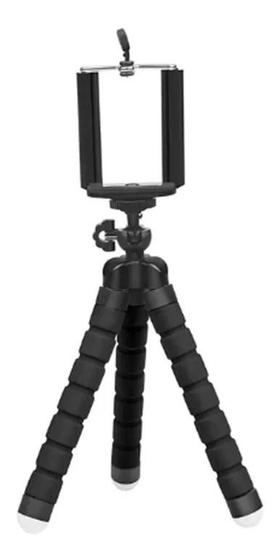 Imagem de Kit 5 Mini Tripé Flexivel para Celular Cameras Gira 360º Atacado