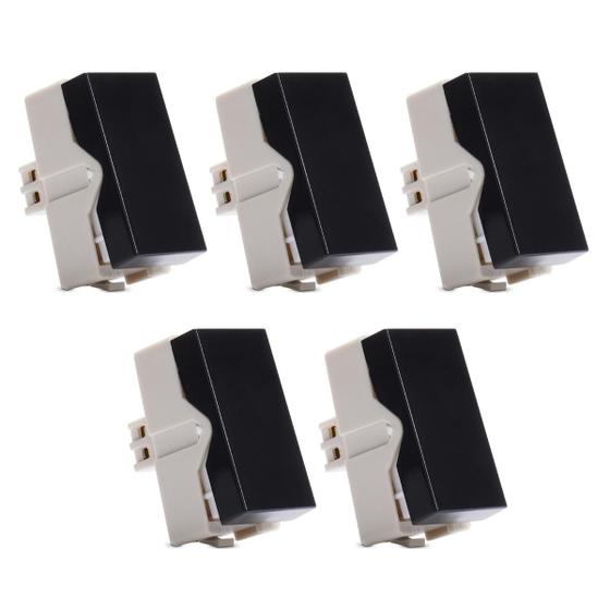 Imagem de Kit 5 Modulo Interruptor Paralelo Preto Infiniti MarGirius