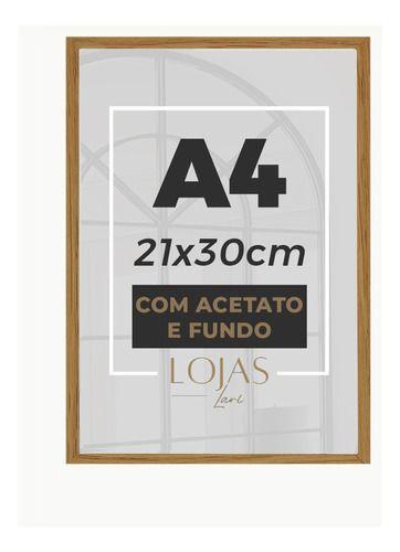 Imagem de Kit 5 Molduras Preta Quadro A4 Certificados C/ Acetato 21x30