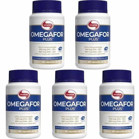 Imagem de Kit 5 omegafor plus 60 capsulas