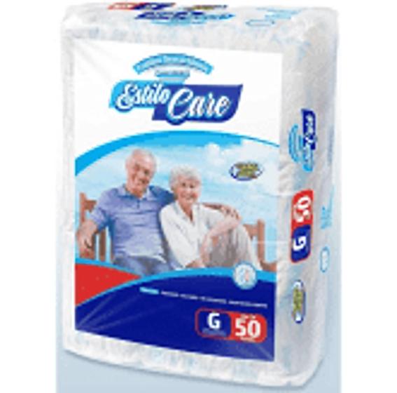 Kit 5 Pacote Fralda Geriatrica Estilo Care G/50 = 250 unidades Menor preço em Kit 5 Pacote Fralda Geriatrica Estilo Care G/50 = 250 unidades