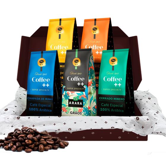 Imagem de Kit 5 Pacotes Café Especial Em Grãos Coffee Mais - 5 x 250g