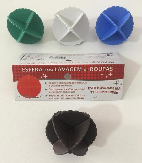 Imagem de Kit 5 pacotes com 4 esferas para lavagem de roupa - Total 20 bolinhas