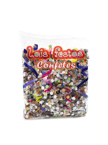 Imagem de Kit 5 Pacotes Confete Carnaval Festas 120g Cada Confetes de Festas Bloquinho