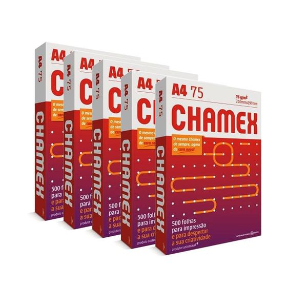 Kit 5 Pacotes De 500 Folhas De Papel Sulfite A4 Chamex Menor preço em Kit 5 Pacotes De 500 Folhas De Papel Sulfite A4 Chamex