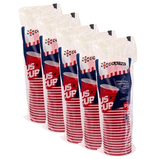 Imagem de Kit 5 Pacotes Red Cup Copaza 440ml C/ 25 Unidades