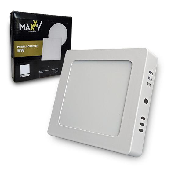 Imagem de Kit 5 Painéis LED Maxxy 6W 6500K Quadrado - Branco Frio