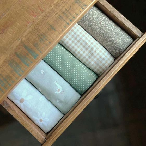 Imagem de Kit 5 Panos de Prato Com Saquinho Presenteável 