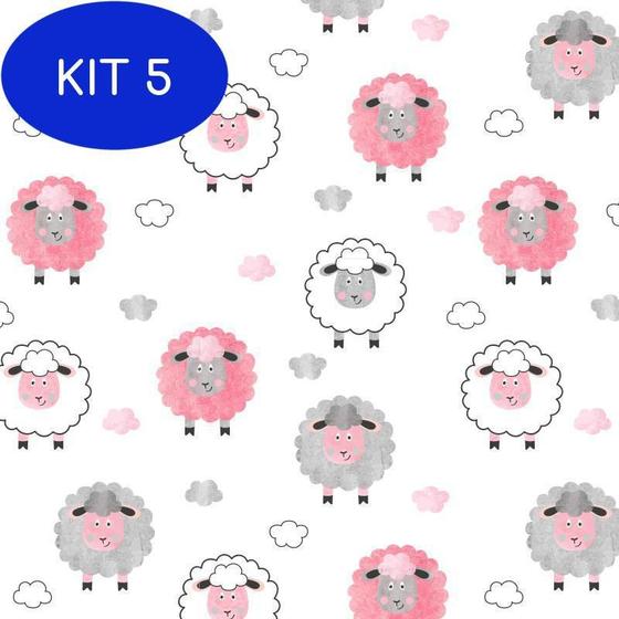 Kit 5 Papel De Parede Baby Ovelhas Cute - Inove Papeis De Parede ...
