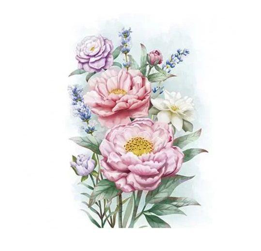 Imagem de Kit 5 Papel Decoupage Arte Francesa Rosas e Flores Af-327 31,1x21,1cm Litoarte