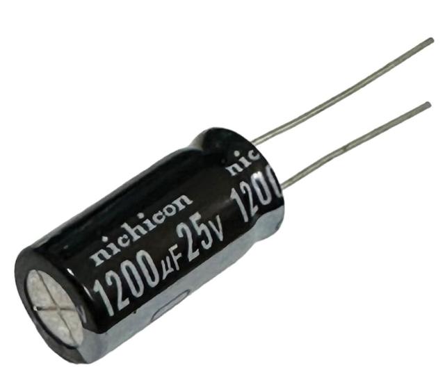 Imagem de Kit 5 pçs - capacitor eletrolitico 1200x25v - 1200uf x 25v