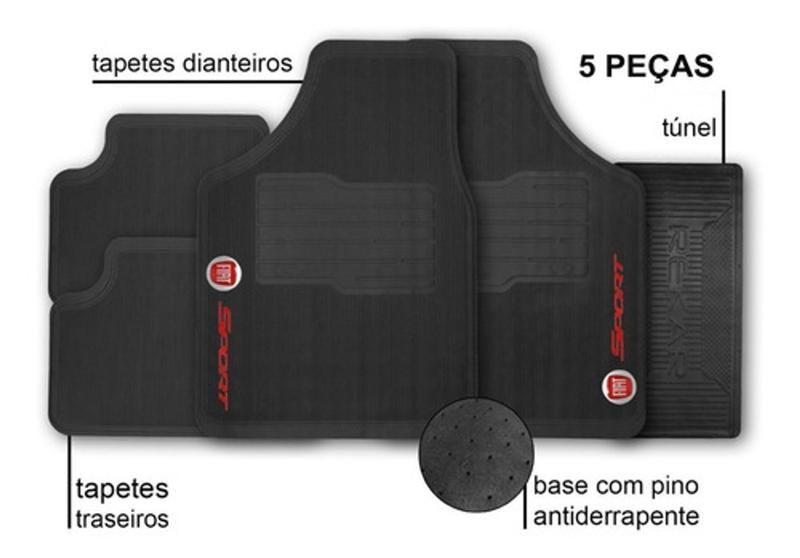 Kit 5 peças de tapete automotivos FIAT FIAT UNO MILLE 1997 Menor preço em Kit 5 peças de tapete automotivos FIAT FIAT UNO MILLE 1997