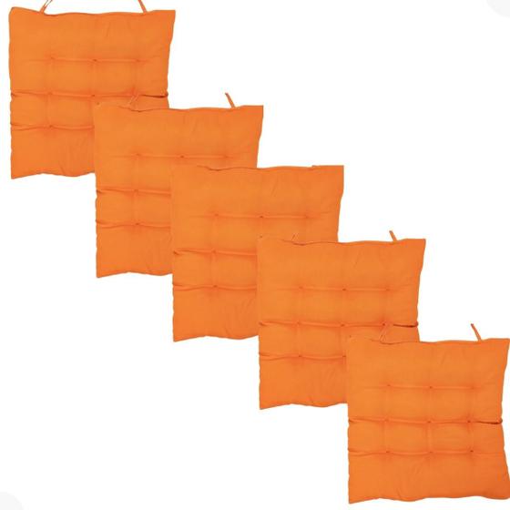 Imagem de Kit 5 Peças Futton 40x40cm Com Diversas Cores Futon P/ Cadeiras Banquetas Pallets Almofadas Sofás Macio 