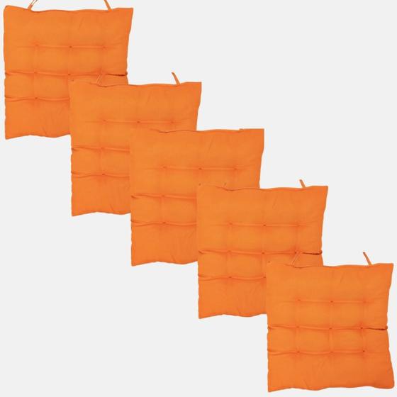 Imagem de Kit 5 Peças Futton 40x40cm Diversas Cores Macio Futon P/ Cadeiras Pallets Banquetas Almofadas Decoração