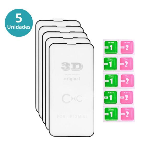 Imagem de Kit 5 Película 3d vidro atacado Compatível com IPhone Xs max