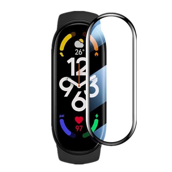 Imagem de  Kit 5 Películas 5D Nano Compatível com Xiaomi Mi Band 7