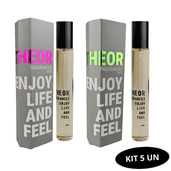Imagem de Kit 5 Perfumes Theor Valor de Atacado Deo colônia Thipos Femininos e Masculinos