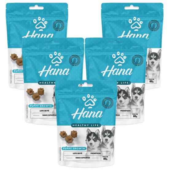 Imagem de Kit 5 Petisco Hana Para Cachorro Filhote Puppy 80g